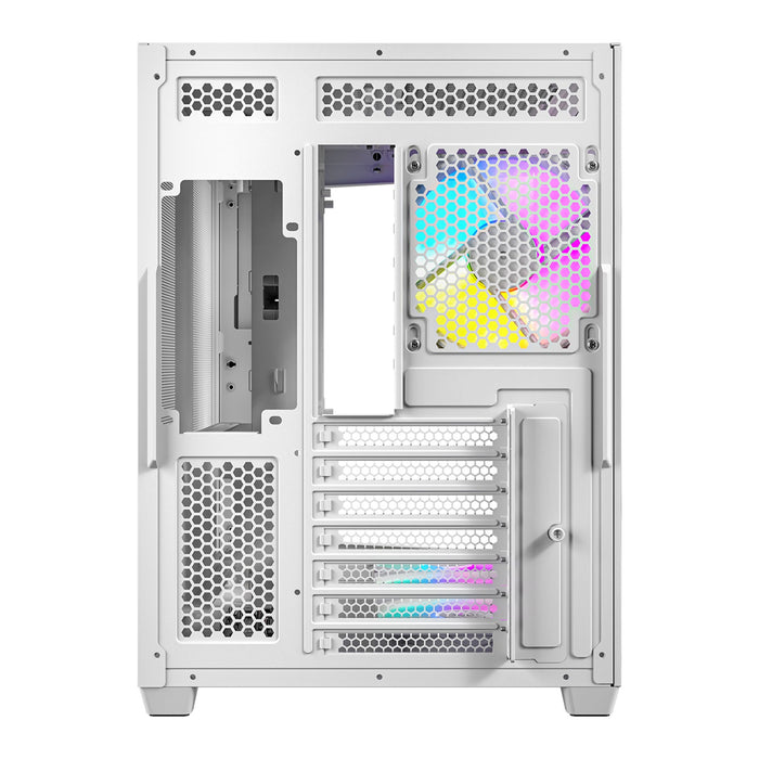 ANTEC Constellation C5 White ARGB Case, 270' Full-view tempered glass, Dual Chamber, Support back-connect motherboards, 7 x ARGB PWM fans with built-in fan controller, ATX, Micro-ATX, ITX