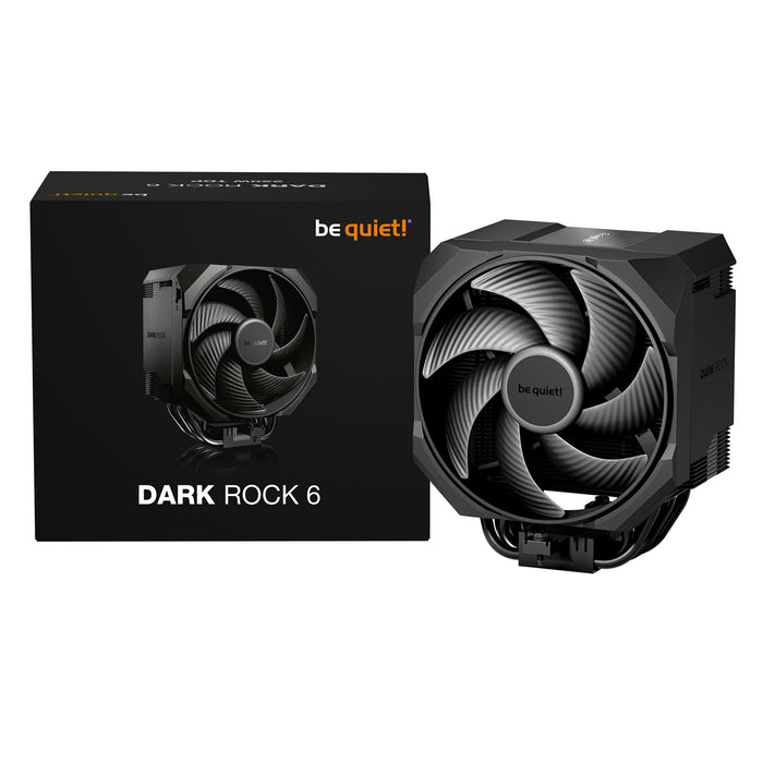 be quiet! Dark Rock 6 CPU Cooler, Universal Socket, Silent Wings PWM Fan, 2000RPM, 220W TDP, 3-year manufacturers warranty