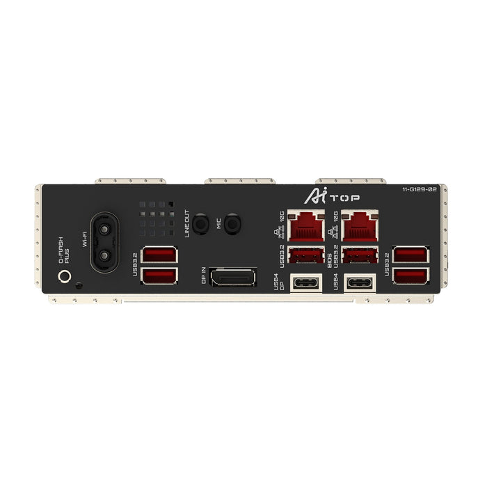Gigabyte TRX50 AI TOP AMD sTR5 Socket Motherboard, E-ATX, 8x DDR5 Slots, 4x M.2 Sockets, Fitted I/O Shield, 2x 10GbE LAN, Wi-Fi 7, 1x DisplayPort / 1x USB-C (USB4)