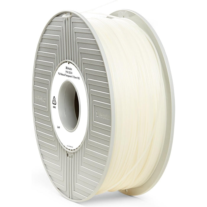 Verbatim PLA-Filament 3D-Printing,1.75mm, 1kg, High End Polyactide-Filament For Material Extrusion, For 3D-Printer & 3D-Pen, 3D-Printer-Filament Made Of PLA, 1 Spool 335m, Natural
