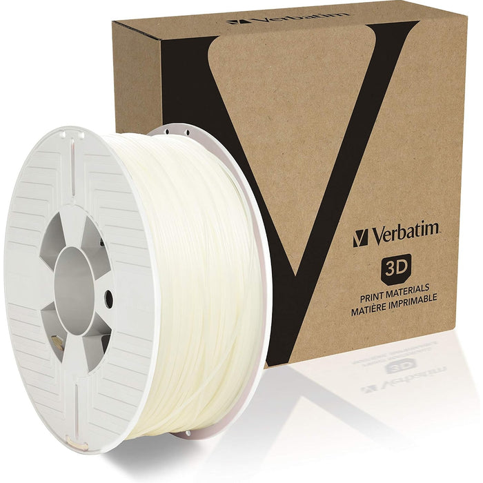 Verbatim PLA-Filament 3D-Printing,1.75mm, 1kg, High End Polyactide-Filament For Material Extrusion, For 3D-Printer & 3D-Pen, 3D-Printer-Filament Made Of PLA, 1 Spool 335m, Natural