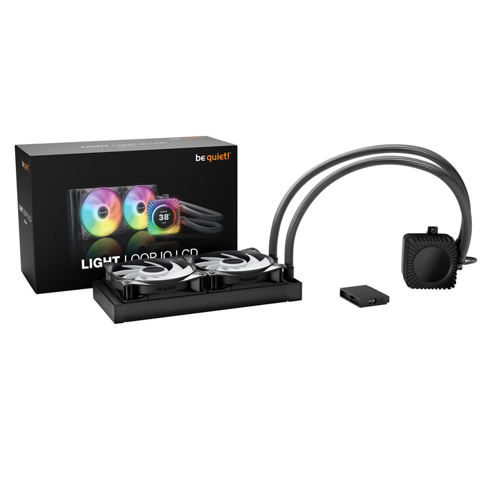 be quiet! Light Loop IO LCD 240mm Black AIO CPU Liquid Cooler, IPS Display, ARGB, 2x Light Wings LX 120mm PWM Fans and IO Controller