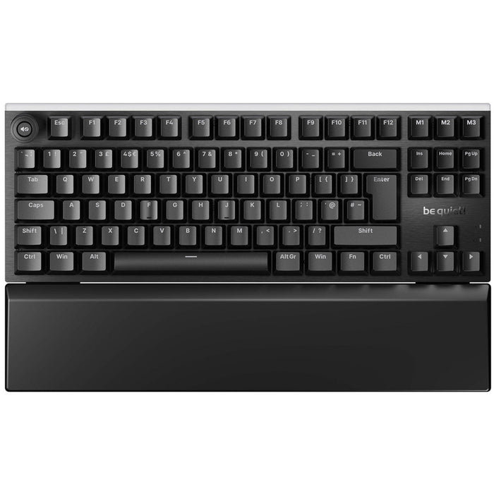 Be Quiet! Light Mount TKL Silent Linear ARGB Mechanical Keyboard, 3D Media Wheel, silent keystrokes, hot-swappable 5-pin MX-style switch socket