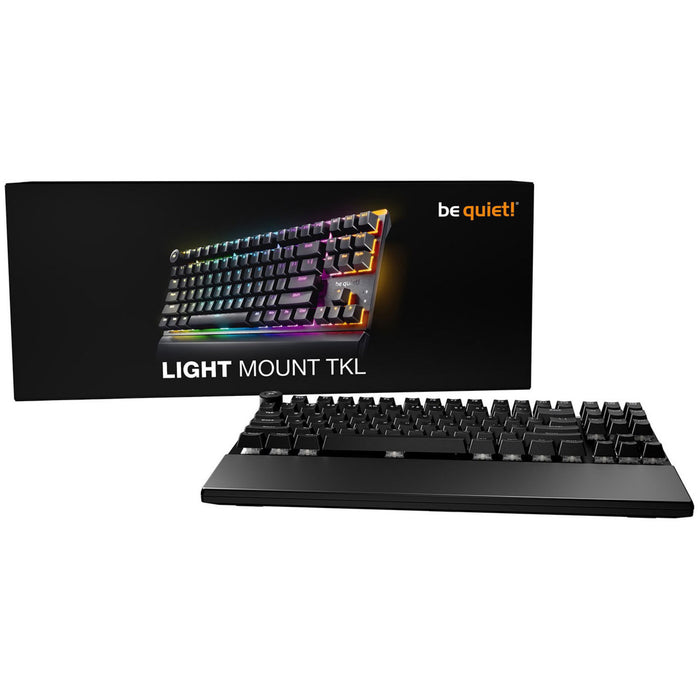 Be Quiet! Light Mount TKL Silent Linear ARGB Mechanical Keyboard, 3D Media Wheel, silent keystrokes, hot-swappable 5-pin MX-style switch socket