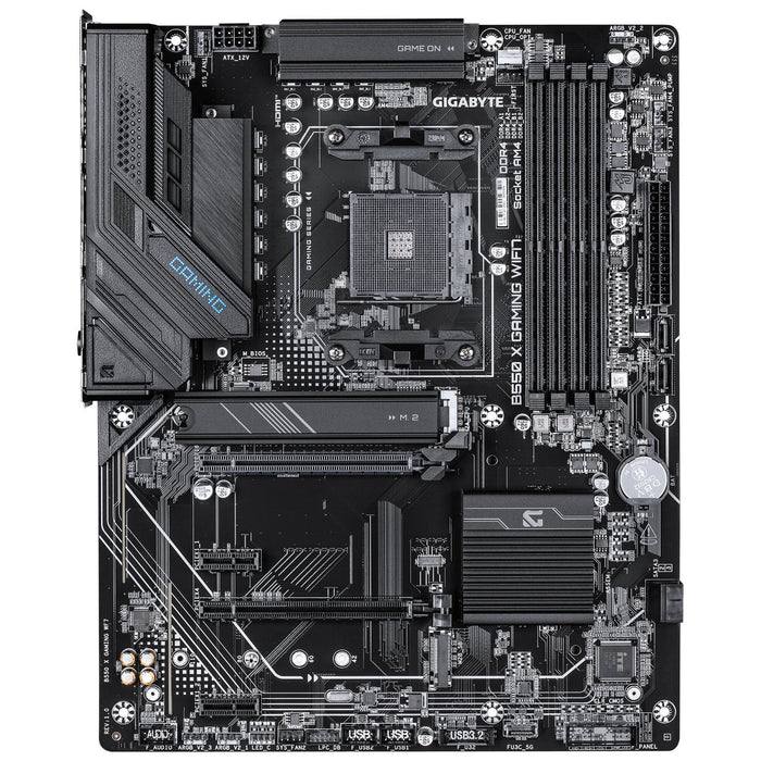 Gigabyte B550 X GAMING AMD AM4 Socket Motherboard, ATX, 4x DDR4 Slots, 2x M.2 Sockets, Fitted I/O Shield, 2.5GbE LAN, Wi-Fi 7, 1x DisplayPort / 1x HDMI Port