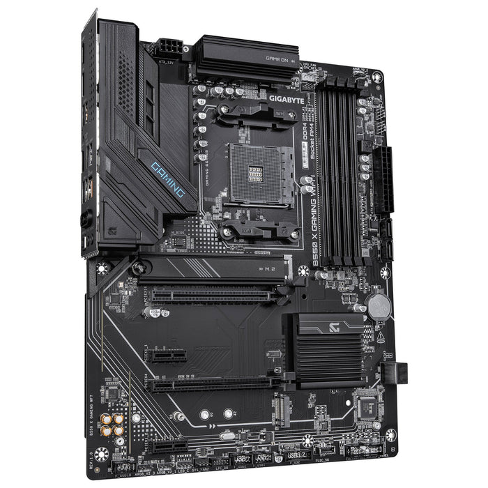 Gigabyte B550 X GAMING AMD AM4 Socket Motherboard, ATX, 4x DDR4 Slots, 2x M.2 Sockets, Fitted I/O Shield, 2.5GbE LAN, Wi-Fi 7, 1x DisplayPort / 1x HDMI Port
