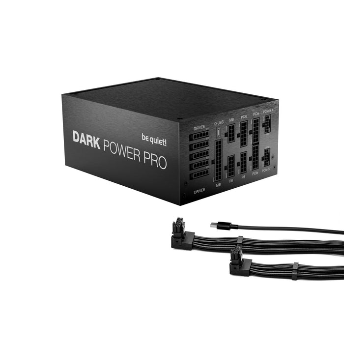 be quiet! Dark Power Pro 14 IO 1300W Fully Modular PSU, 80 PLUS Titanium, ATX 3.1, PCIe 5.1, 2x 12V-2x6, Silent Wings 135mm Fan, 10 Year Warranty, Black