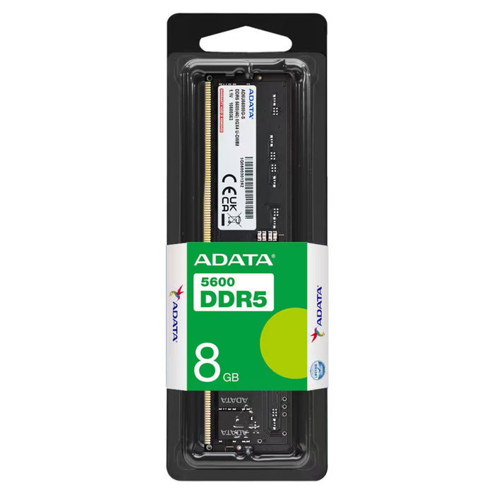 ADATA (SDADA-AD5U560GS) 8GB (1x 8GB) DDR5 5600 U-DIMM Memory, 5600MHz, CL46, 1.1V, Limited Lifetime Warranty-Memory-Gigante Computers