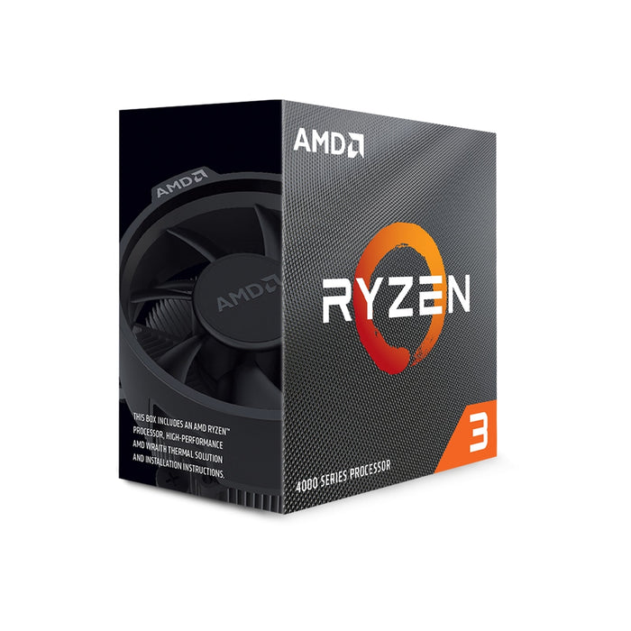 AMD Ryzen 3 4100 CPU with Wraith Stealth Cooler, AM4, 3.8GHz (4.0 Turbo), Quad Core, 65W, 6MB Cache, 7nm, 4th Gen, No Graphics-Processors-Gigante Computers