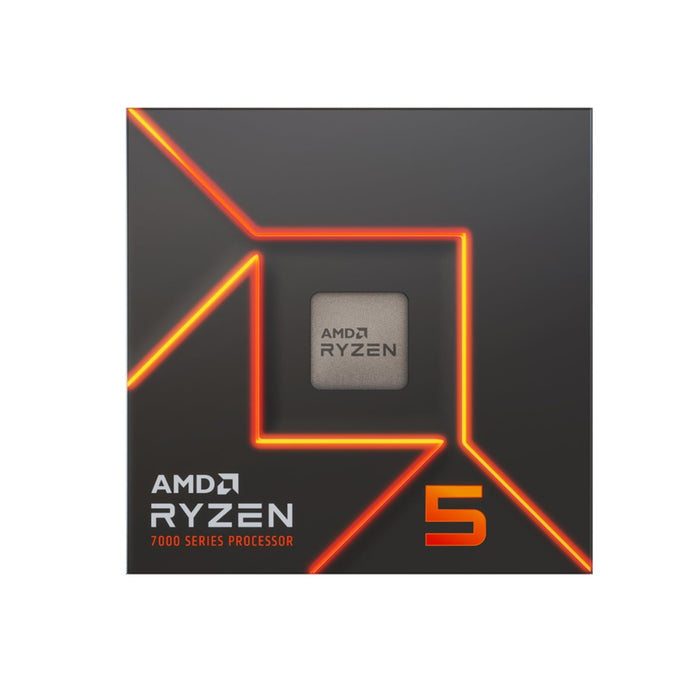 AMD Ryzen 5 7600 with Radeon Graphics, 6 Core Processor, 12 Threads, 3.8Ghz up to 5.1Ghz Turbo, 38MB Cache, 65W, Wraith Stealth Cooler-Processors-Gigante Computers