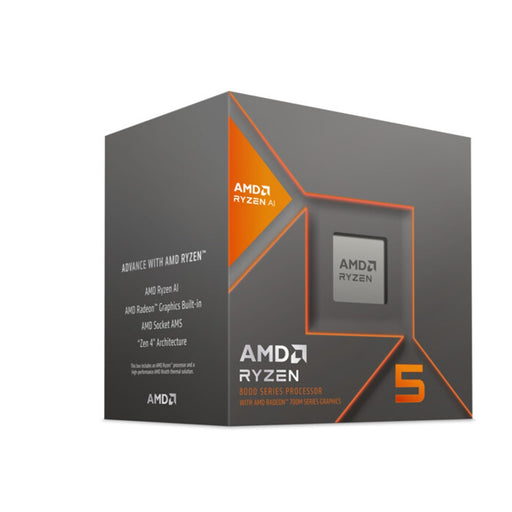 AMD Ryzen 5 8600G 4.35GHz 6 Core AM5 Processor, 12 Threads, 5.0GHz Boost, Radeon Graphics-Processors-Gigante Computers