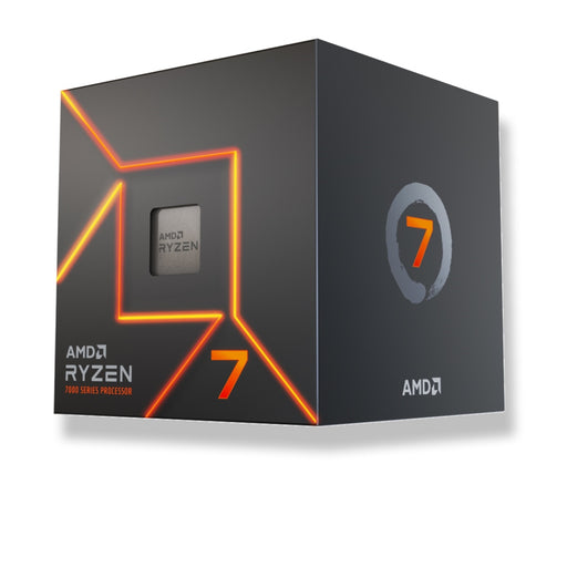 AMD Ryzen 7 7700 with Radeon Graphics, 8 Core Processor, 16 Threads, 3.8GHz up to 5.3GHz Boost, 40MB Cache, 65W, Wraith Prism LED Cooler, Radeon Graphics-Processors-Gigante Computers