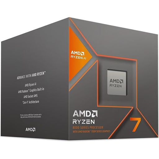 AMD Ryzen7 8700G 8 Core AM5 Processor 4.2GHz up to 5.1GHz Boost, 24MB Cache, 65W, Radeon 780MGraphics-Processors-Gigante Computers