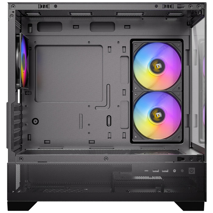 ANTEC CX500M Micro Tower Gaming Case, Black, ARGB, 2 x USB 3.0 / 1 x USB Type-C, Tempered Glass Side Panel, Micro-ATX/ITX-Cases-Gigante Computers