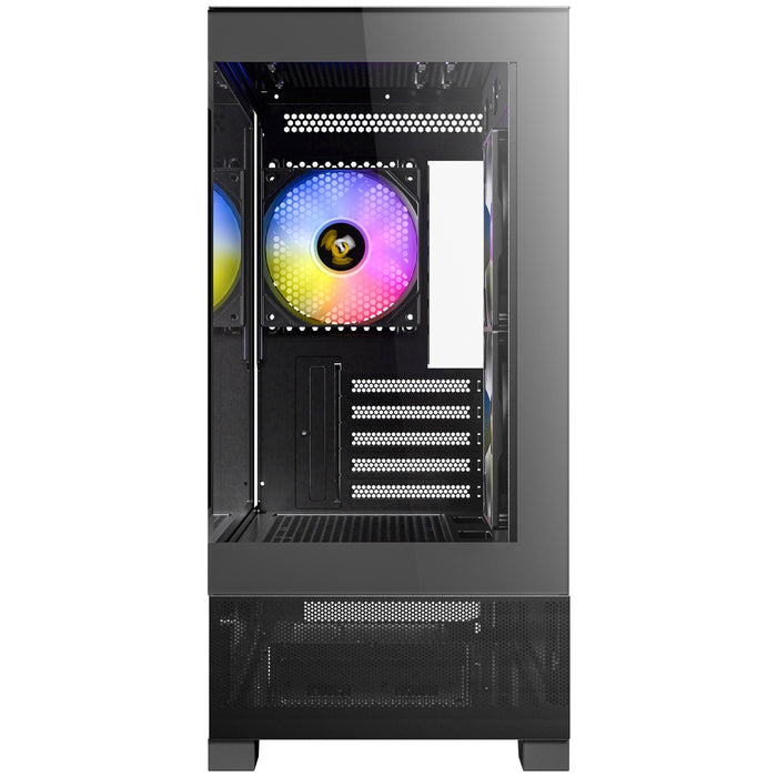 ANTEC CX500M Micro Tower Gaming Case, Black, ARGB, 2 x USB 3.0 / 1 x USB Type-C, Tempered Glass Side Panel, Micro-ATX/ITX-Cases-Gigante Computers