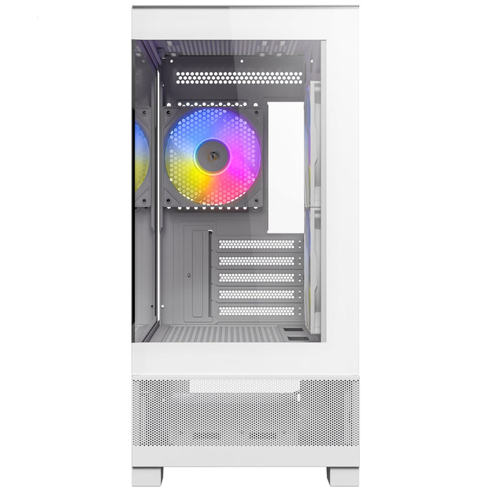 ANTEC CX500M Micro Tower Gaming Case, White, 2 x USB 3.0 / 1 x USB Type-C, Tempered Glass Side Panel, Micro-ATX/ITX-Cases-Gigante Computers