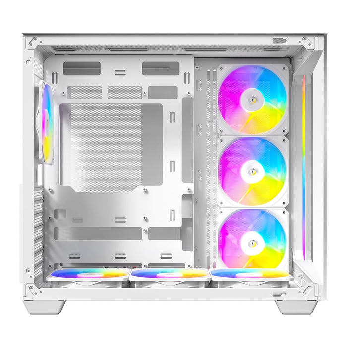 ANTEC Constellation C5 White ARGB Case, 270' Full-view tempered glass, Dual Chamber, Support back-connect motherboards, 7 x ARGB PWM fans with built-in fan controller, ATX, Micro-ATX, ITX-Cases-Gigante Computers