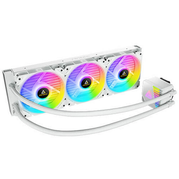 ANTEC Symphony 360 AiO Liquid CPU Cooler, Universal Socket, White, 360mm Radiator, PWM 1600RPM Cooling Fans, Addressable RGB LED Lighting with Chromatic ARGB Lighting Pump Head-Fans-Gigante Computers