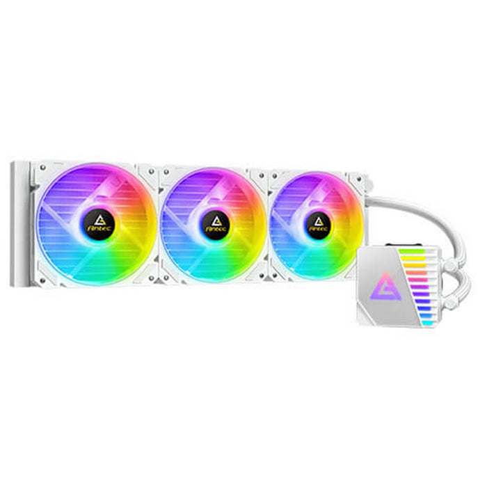ANTEC Symphony 360 AiO Liquid CPU Cooler, Universal Socket, White, 360mm Radiator, PWM 1600RPM Cooling Fans, Addressable RGB LED Lighting with Chromatic ARGB Lighting Pump Head-Fans-Gigante Computers