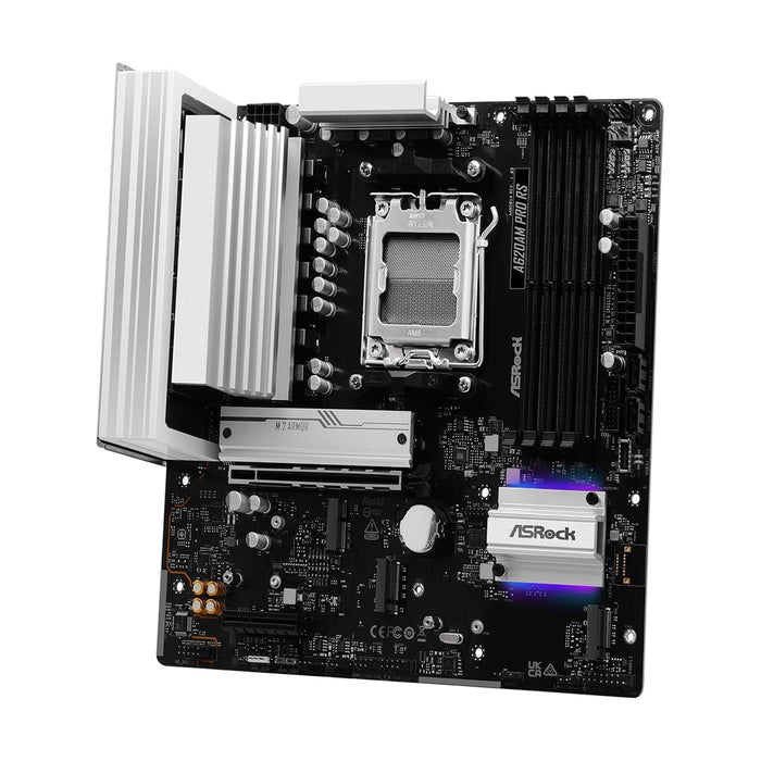 ASRock A620AM PRO RS AMD Socket AM5 Motherboard, 4 x DDR5 DIMM Slots, 1 x M.2 Socket (Key E), 2 x USB 3.2 Type-C, 2.5G LAN, 1 x HDMI Port/ 1 x Display Port-Motherboards-Gigante Computers