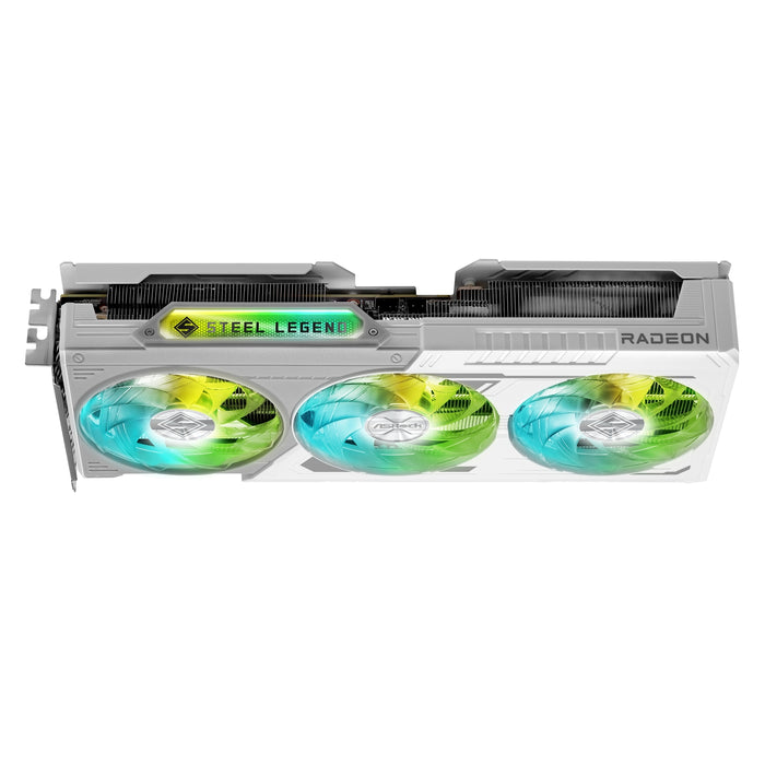 ASRock AMD Radeon RX 9060 XT Steel Legend OC 8GB GDDR6 Graphics Card, 2048 Streams, 3320MHz Boost Clock, Triple Fan, 2x DisplayPorts / 1x HDMI Port-Graphics Cards-Gigante Computers