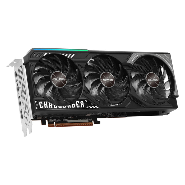 ASRock AMD Radeon RX 9070 Challenger OC 16GB GDDR6 Graphics Card, 3584 Streams, 2520 MHz Boost Clock, Triple Fan, RGB, 3x DisplayPorts / 1x HDMI Port-Graphics Cards-Gigante Computers