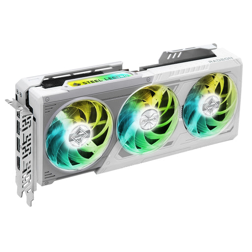 ASRock AMD Radeon RX 9070 XT Steel Legend 16GB GDDR6 Graphics Card, 4096 Streams, 2970MHz Boost Clock, Triple Fan, 3x DisplayPorts / 1x HDMI Port-Graphics Cards-Gigante Computers