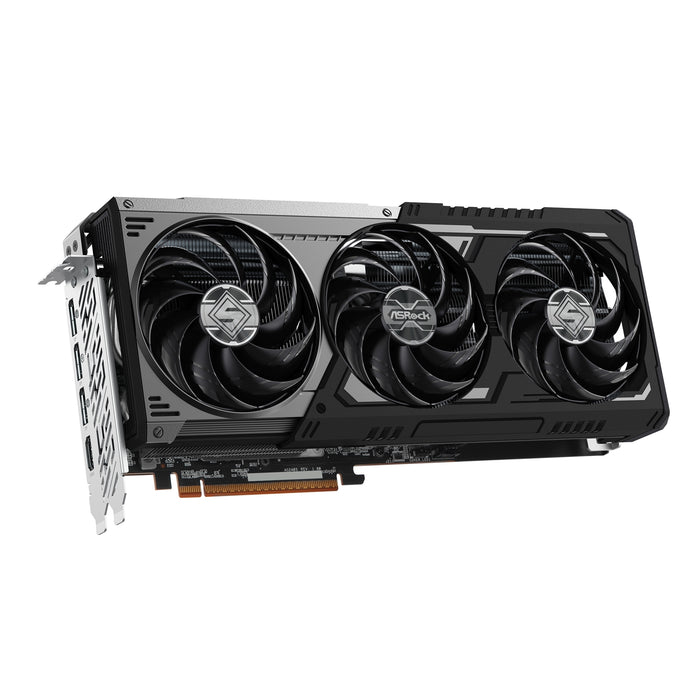 ASRock AMD Radeon RX 9070 XT Steel Legend Dark 16GB GDDR6 Graphics Card, 4096 Streams, 2970MHz Boost Clock, Triple Fan, 3x DisplayPorts / 1x HDMI Port-Graphics Cards-Gigante Computers