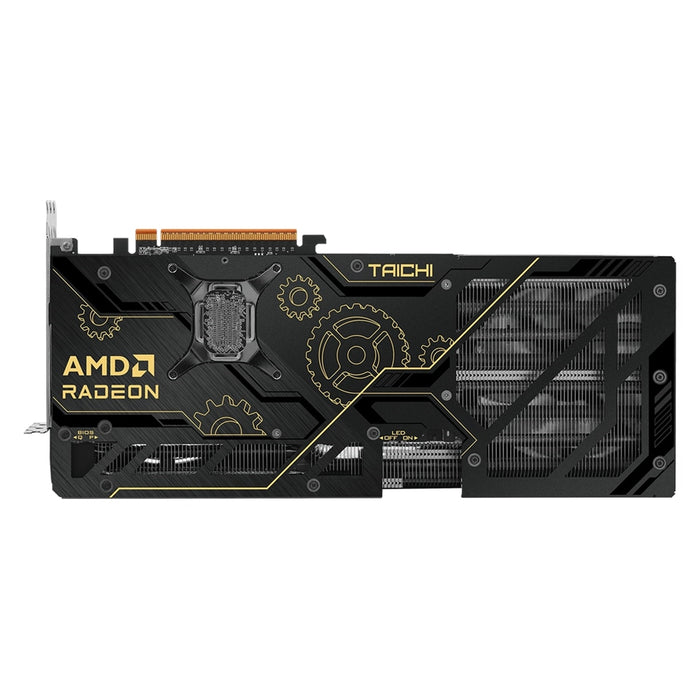 ASRock AMD Radeon RX 9070 XT Taichi 16GB OC GDDR6 Graphics Card, 4096 Streams, 3100MHz Boost Clock, Triple Fan, 3x DisplayPorts / 1x HDMI Port-Graphics Cards-Gigante Computers