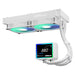 ASRock Challenger 240 Digital AIO Liquid CPU Cooler, 240mm Radiator,White, Dual 120mm PWM ARGB Fans, 3" Digital Display, Intel LGA1700/1851 & AMD AM5/AM4 Compatible-Fans-Gigante Computers