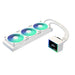 ASRock Challenger 360 Digital White AIO Liquid CPU Cooler, 360mm Radiator, Triple 120mm PWM ARGB Fans, 3? Digital Display, Intel LGA1700/1851 & AMD AM5/AM4 Compatible-Fans-Gigante Computers