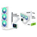 ASRock Challenger 360 Digital White AIO Liquid CPU Cooler, 360mm Radiator, Triple 120mm PWM ARGB Fans, 3? Digital Display, Intel LGA1700/1851 & AMD AM5/AM4 Compatible-Fans-Gigante Computers