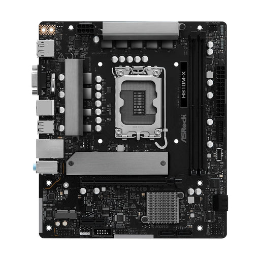 ASRock H810M-X Intel Socket 1851 Motherboard, 2 x DDR5 DIMM Slots, 1 x M.2 Socket (Key E), 1 x USB 3.2 Type-C, 2.5G LAN, 1 x HDMI Port/ 1 x Display Port-Motherboards-Gigante Computers
