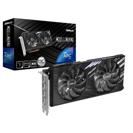 ASRock Intel Arc A750 Challenger SE OC 8GB GDDR6 Graphics Card, 2200 MHz Base Clock, Dual Fan, 3x DisplayPorts / 1x HDMI Port-Graphics Cards-Gigante Computers