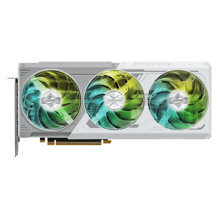 ASRock Intel Arc B580 Steel Legend 12GB OC Graphics Card, 12GB GDDR6, 2800 MHz Base Clock, Dual Fan, White, RGB, 3x DisplayPorts / 1x HDMI Port-Graphics Cards-Gigante Computers