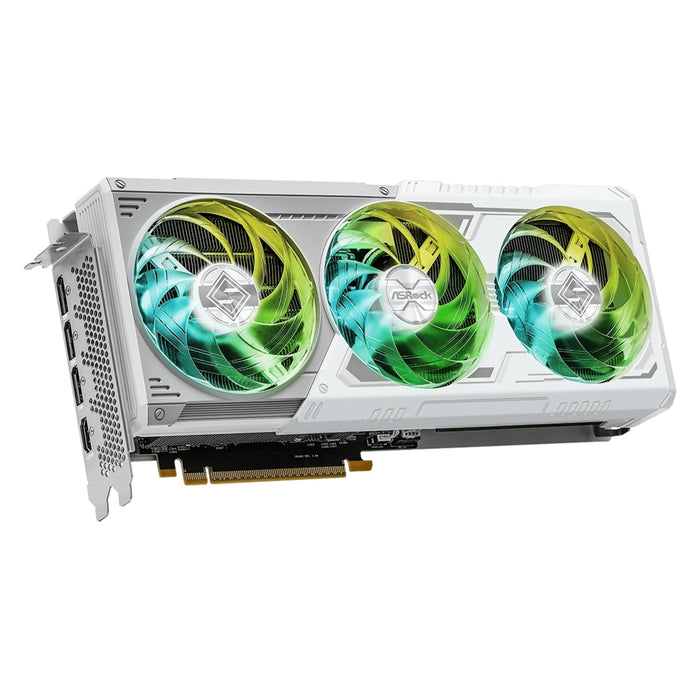 ASRock Intel Arc B580 Steel Legend 12GB OC Graphics Card, 12GB GDDR6, 2800 MHz Base Clock, Dual Fan, White, RGB, 3x DisplayPorts / 1x HDMI Port-Graphics Cards-Gigante Computers