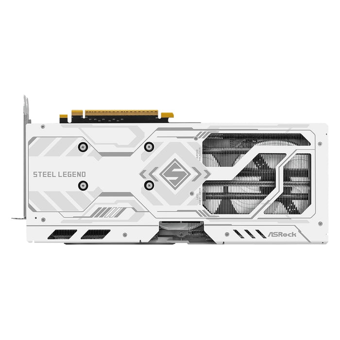 ASRock Intel Arc B580 Steel Legend 12GB OC Graphics Card, 12GB GDDR6, 2800 MHz Base Clock, Dual Fan, White, RGB, 3x DisplayPorts / 1x HDMI Port-Graphics Cards-Gigante Computers