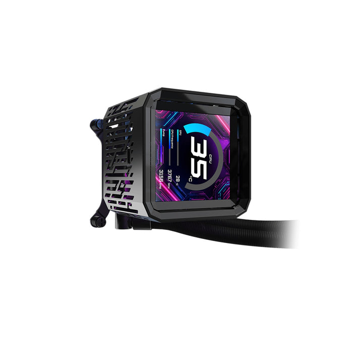 ASRock Phantom Gaming 360 LCD AIO Liquid CPU Cooler, 360mm Radiator, Triple 120mm PWM ARGB Fans, LCD Display, Intel LGA1700/1851 & AMD AM5/AM4 Compatible-Fans-Gigante Computers