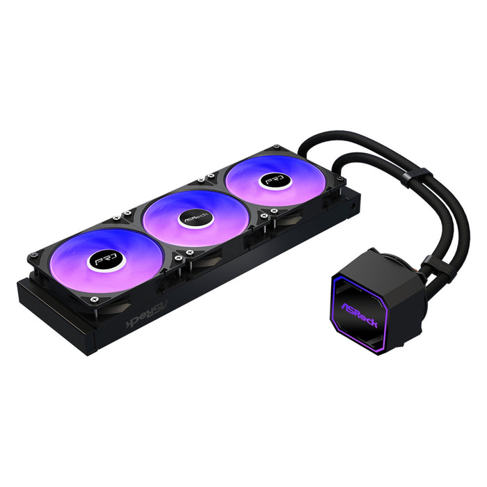 ASRock Pro 360 ARGB AIO Liquid CPU Cooler, 360mm Radiator, Triple 120mm PWM Fans, Addressable RGB, Intel LGA1700/1851 & AMD AM5/AM4 Compatible-Fans-Gigante Computers