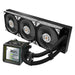ASRock Steel Legend Dark 360 LCD AIO Liquid CPU Cooler, 360mm Radiator, Triple 120mm PWM ARGB Fans, LCD Display, Intel LGA1700/1851 & AMD AM5/AM4 Compatible-Fans-Gigante Computers