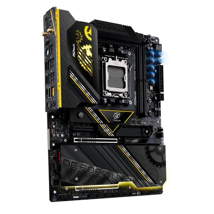 ASRock X870E TAICHI OCF AMD AM5 Socket Motherboard, ATX, 2x DDR5 Slots, 6x M.2 Socket, Fitted I/O Shield, 5GbE LAN, Wi-Fi 7, 1x HDMI Port-Motherboards-Gigante Computers