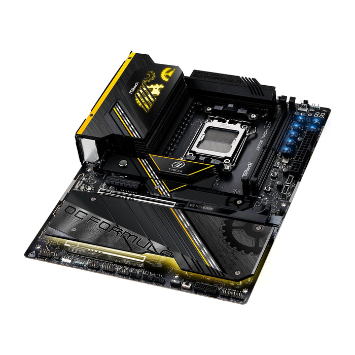 ASRock X870E TAICHI OCF AMD AM5 Socket Motherboard, ATX, 2x DDR5 Slots, 6x M.2 Socket, Fitted I/O Shield, 5GbE LAN, Wi-Fi 7, 1x HDMI Port-Motherboards-Gigante Computers
