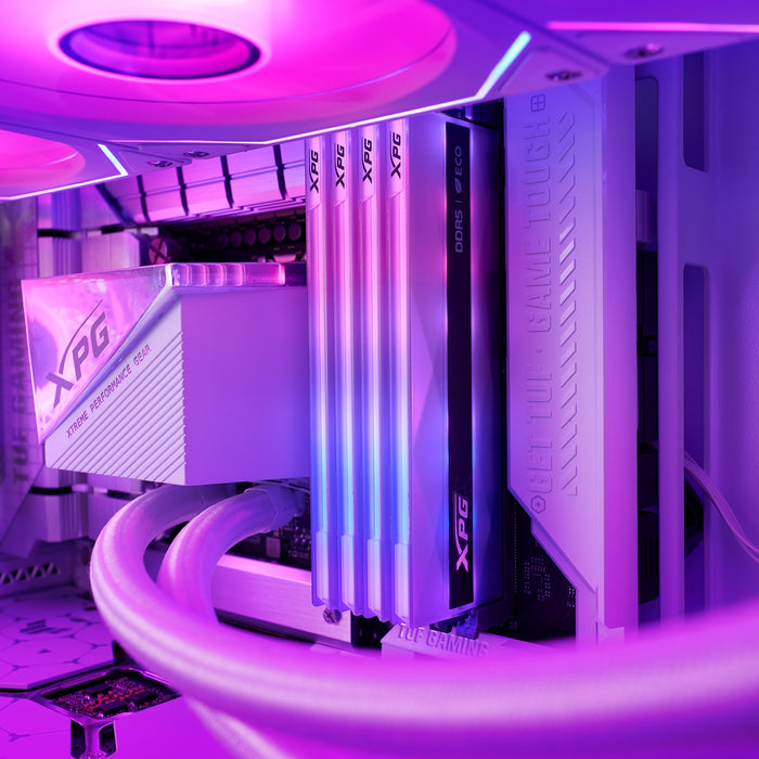 Adata LANCER NEON AX5U6400C3216G-DCLANRSG DDR5 6400MHz, 32GB, (2 x 16GB) CL32, 1.4v, Retail, Silver RGB System Memory-Memory - Desktop-Gigante Computers