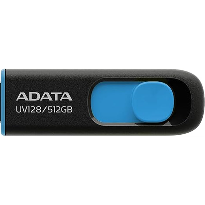 Adata UV128 512GB USB 3.2 Gen 1 Flash Drive, Black and Blue-Memory-Gigante Computers