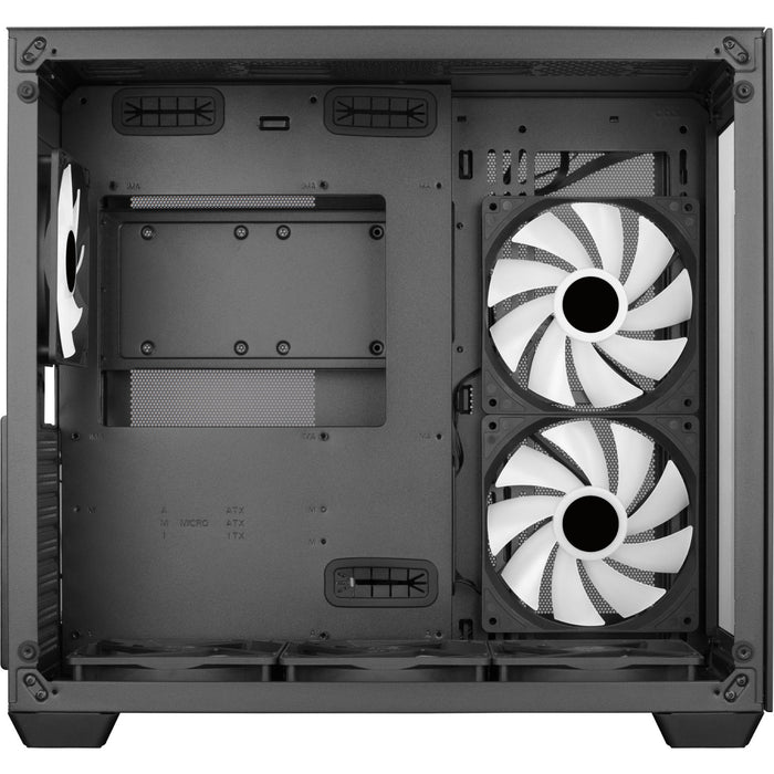 Aerocool (ACCM-ES01163.11) Mid tower PC case, Tempered glass, Up to 162mm GPU clearance, RGB, Included fans 2x 140 mm, 4x 120 mm, ATX, Micro-ATX, Mini-ITX-Cases-Gigante Computers