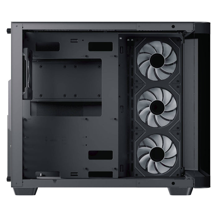 Aerocool (ACCM-PN01043.11) Dual-chamber PC case, Curved glass panelling, 4 x pre-installed 120mm ARGB fans, 450mm GPU clearance, Up to ATX motherboards, 3 x 2.5” and 2 x 3.5” bays, ATX, Micro-ATX, Mini-ITX-Cases-Gigante Computers