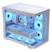 Aerocool (ACCM-PN01043.21) Dual-chamber PC case, Curved glass panelling, 4 x pre-installed 120mm ARGB fans, 450mm GPU clearance, Up to ATX motherboards, 3 x 2.5” and 2 x 3.5” bays, ATX, Micro-ATX, Mini-ITX - White-Cases-Gigante Computers