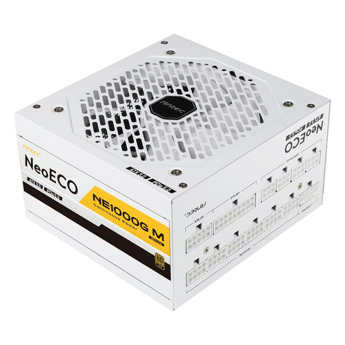 Antec 1000W NeoECO NE1000GM PSU, Fully Modular, FDM Fan, 80+ Gold, ATX 3.0, PCIe 5.0, Zero RPM Manager, Compact Design, White-Power Supplies-Gigante Computers