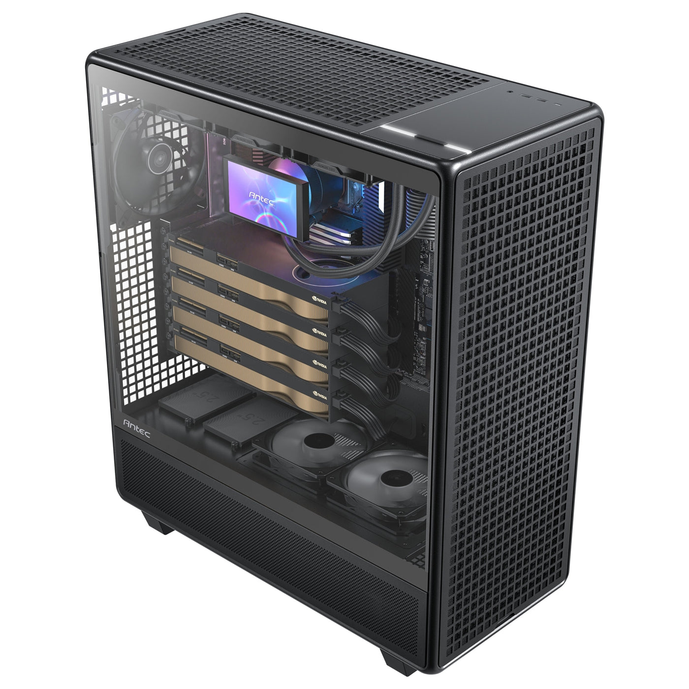 Antec 900 Full Tower PC Case, Tempered Glass Side Panel, E-ATX/ATX Sup ...