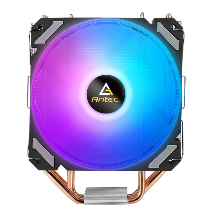 Antec A400i Neon Lighting Heatsink & Fan, Intel & AMD Sockets, PWM RGB Silent Fan, 4 Direct Touch Heatpipes-Cooling-Gigante Computers
